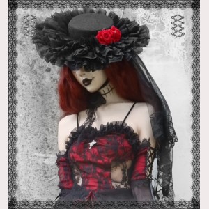 Vampire Gothic Lace Hat by Blood Supply (BSY10)